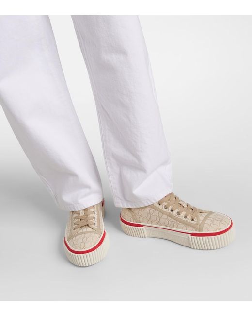 Christian Louboutin White Super Pedro Cl Platform Sneakers