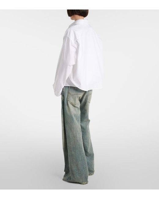 Balenciaga White Cotton Poplin Shirt