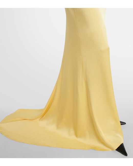 Stella McCartney Yellow Satin Gown
