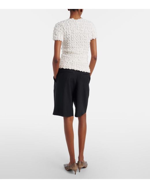 Khaite Black Auggie Virgin Wool Bermuda Shorts