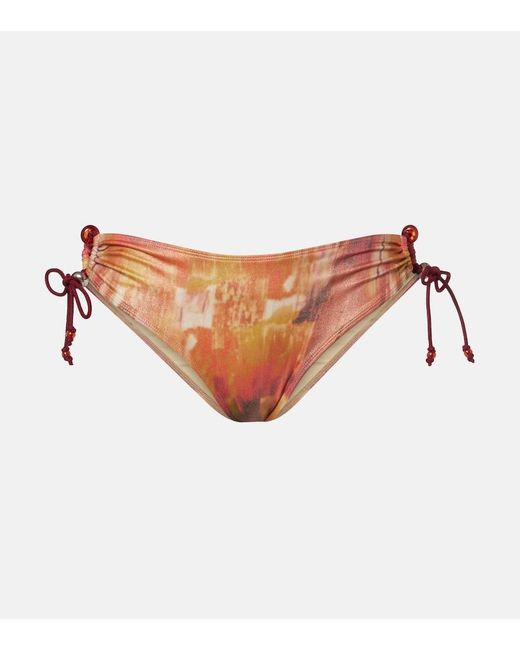 Isabel Marant White Alvina Printed Bikini Bottoms