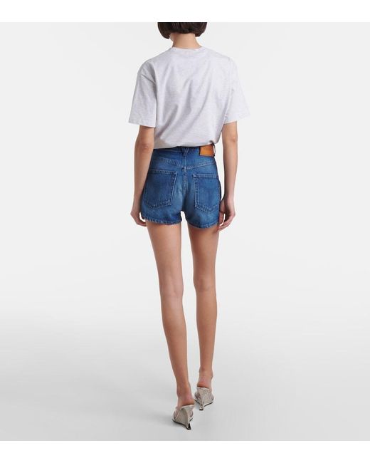 Versace Blue Faded Denim Shorts