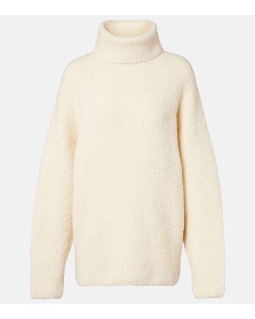 Totême  Natural Alpaca And Wool-Blend Turtleneck Sweater