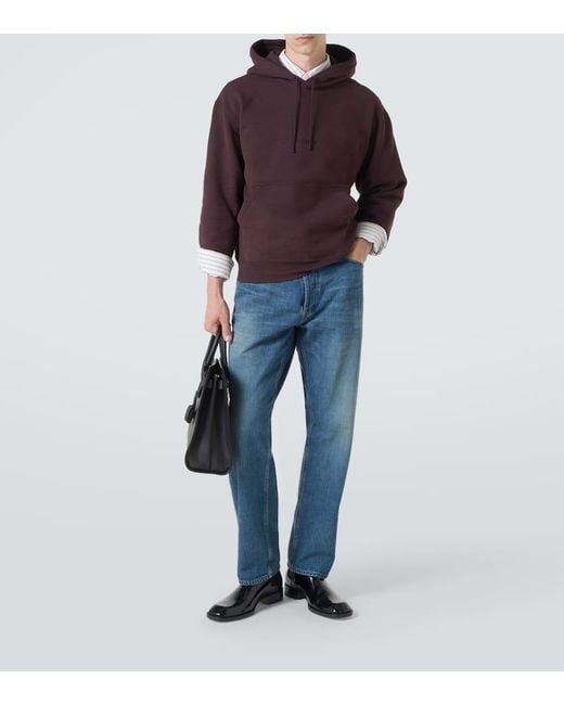 Saint Laurent Hoodie Aus Baumwolle in Purple für Herren