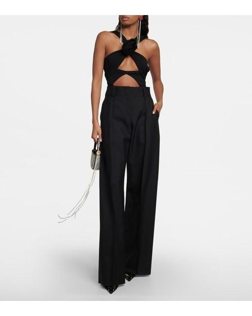 Magda Butrym Black Cutout Bodysuit