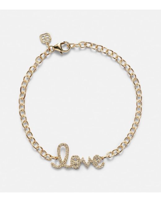 Sydney Evan Natural Love 14Kt And Diamonds Chainlink Bracelet