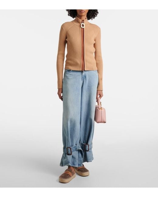 J.W. Anderson Brown Suede Espadrille Loafers