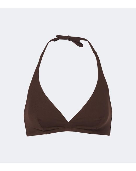 Eres Brown Gang Triangle Bikini Top