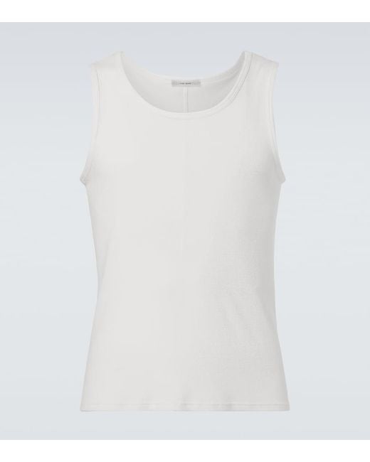 The Row White Solstice Ribbed-Knit Tank Top for men