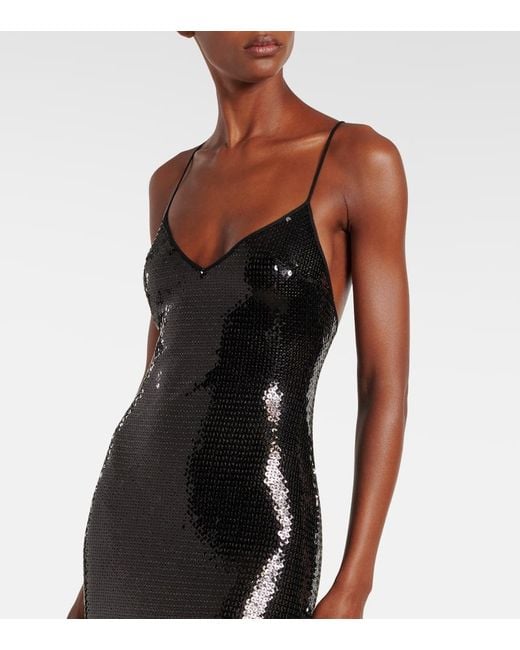 Abito Lungo Con Paillettes di David Koma in Black
