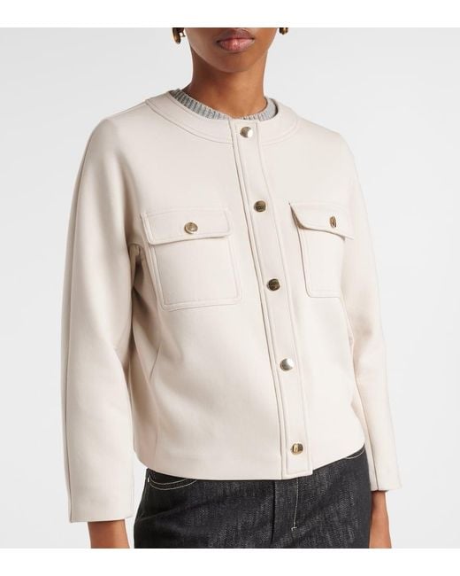 Max Mara Natural Jacke Gradara Aus Einem Baumwollgemisch