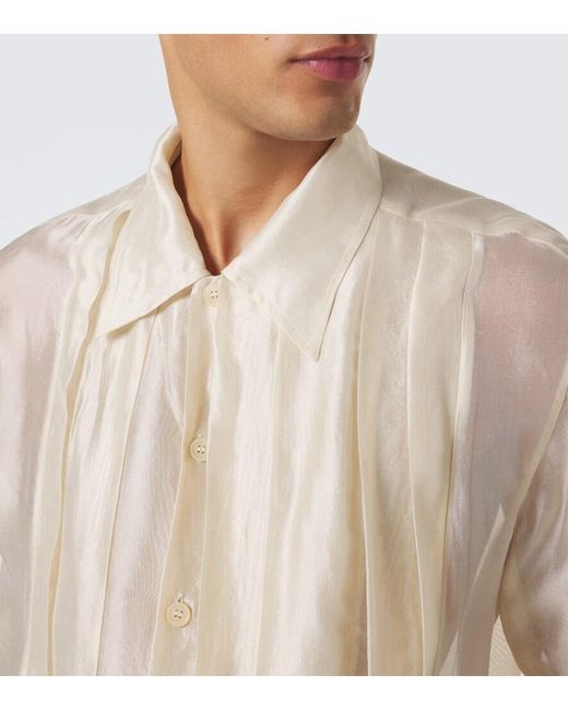 Our Legacy White Every Georgette Tuxedo Shirt for men