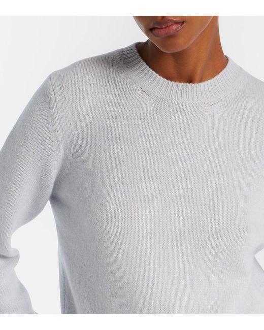 Khaite White Leta Cashmere Sweater