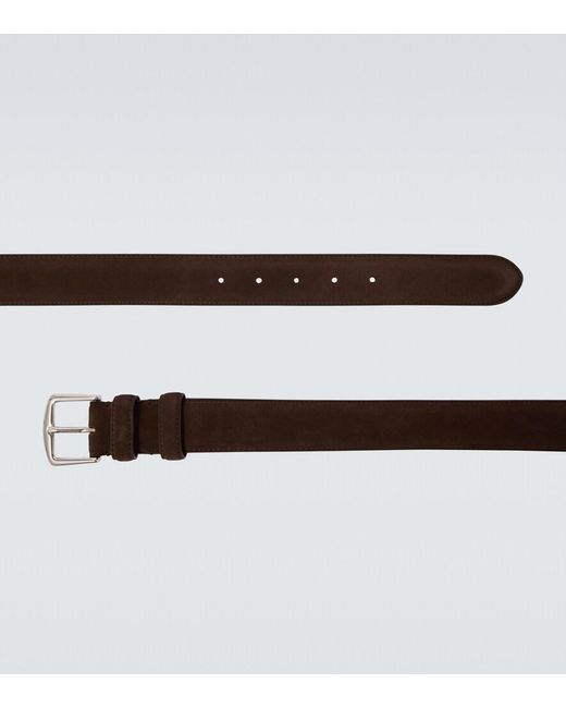 Loro Piana Brown Alsavel Suede Belt for men