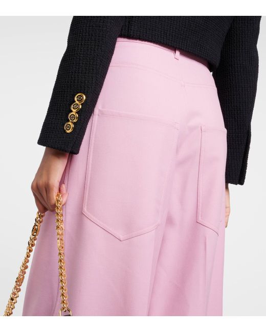 Pantalon ample en laine Gucci en coloris Pink