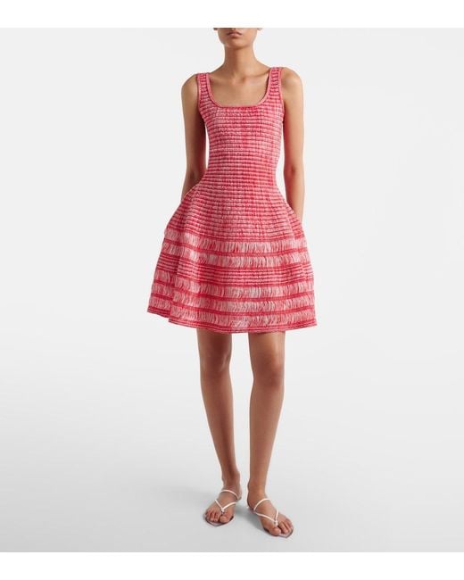 Alaïa Red Woven Minidress