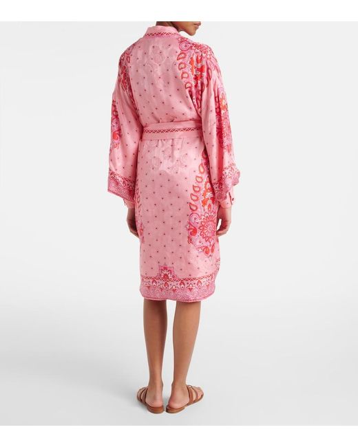 Etro Pink Printed Coat