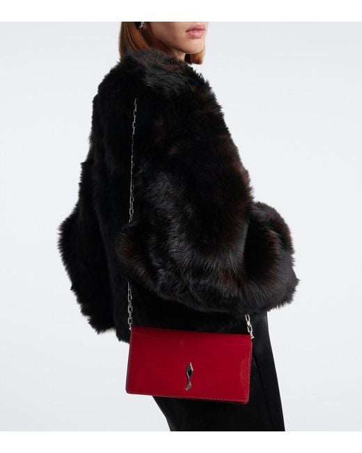 Christian Louboutin Red Bettina Small Patent Leather Clutch