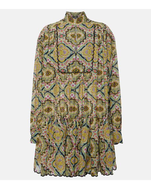 Robe chemise imprimee en coton Etro en coloris Multicolor