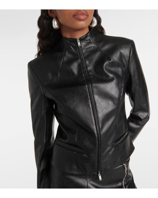 AYA MUSE Black Ubala Faux Leather Jacket