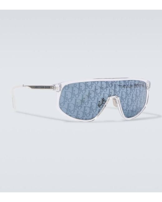 Dior Blue Diortag M1U Shield Sunglasses for men