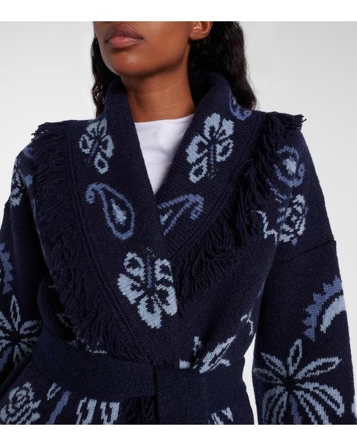 Alanui Blue Glimpse Of Eden Cardigan