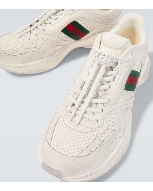 Gucci White 2.0 Leather Sneakers for men