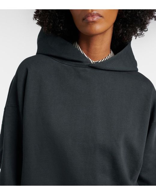 SLVRLAKE Denim Black Relaxed Cotton Jersey Hoodie