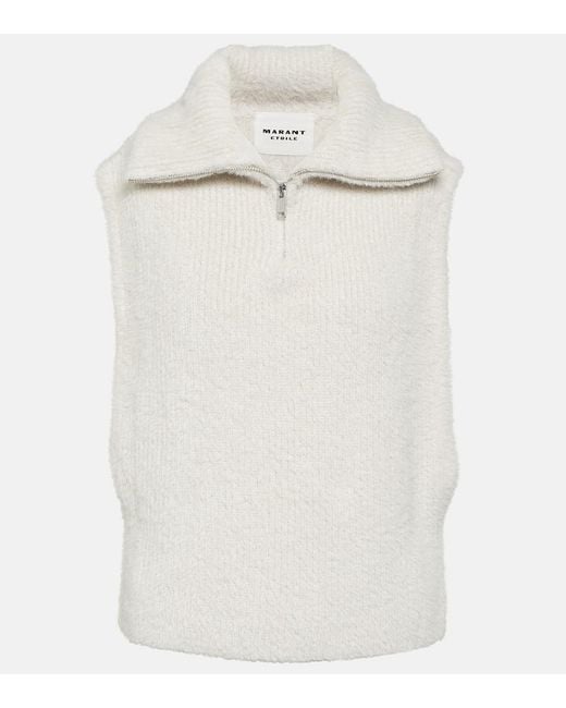 Isabel Marant White Milie High-Neck Sweater Vest