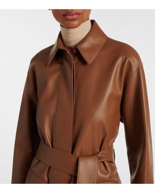 Joseph Brown Okabe Leather Coat
