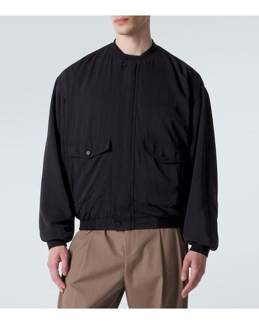 The Row Blue Uma Silk Jacket for men
