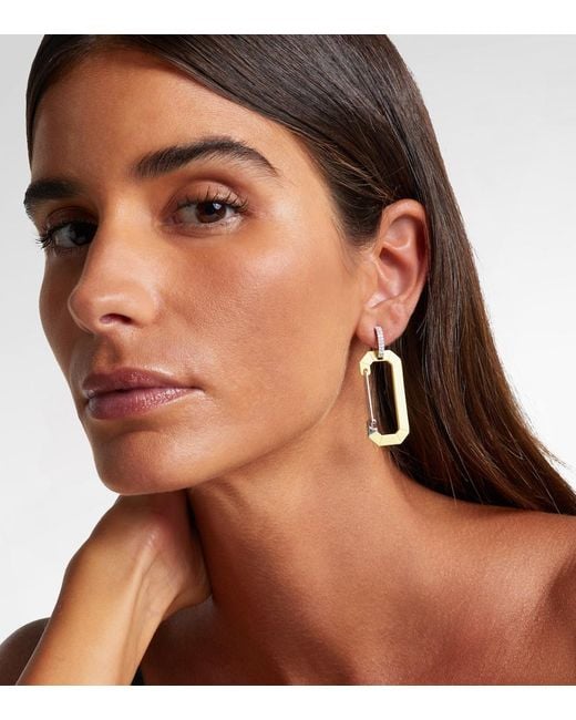 Eera Metallic Chiara Big 18Kt Single Earring With Diamonds