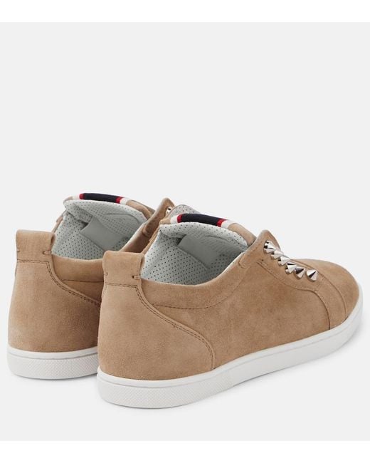 Christian Louboutin Brown Fav Fique A Vontade Suede Sneakers