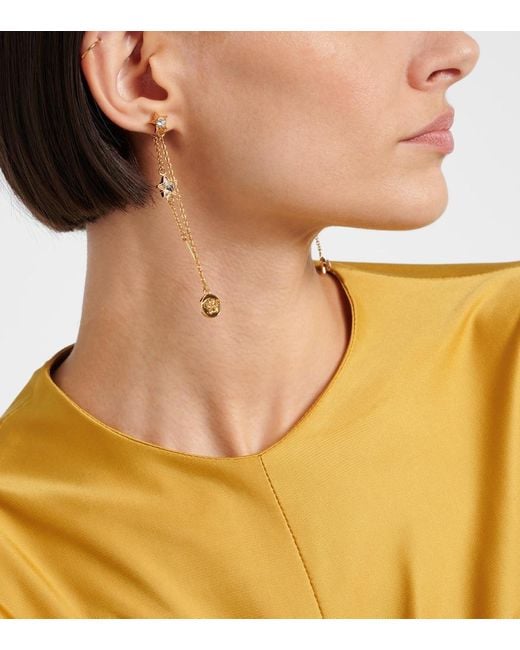 Versace Metallic Ohrringe Medusa Mit Kristallen