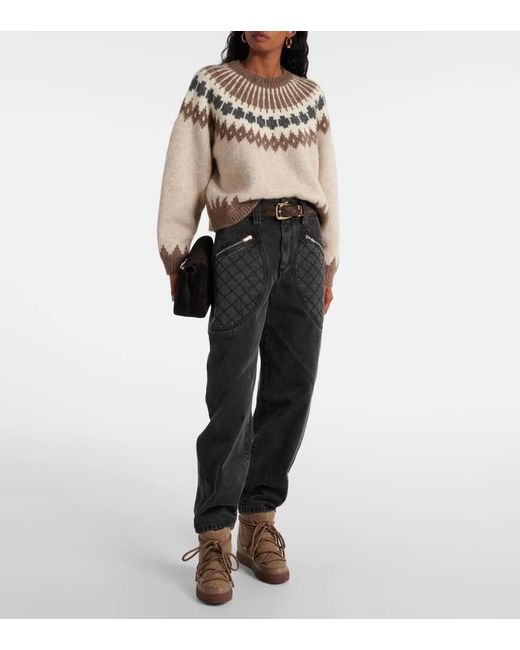 Botas De Nieve Felt Wedge Inuikii de color Brown