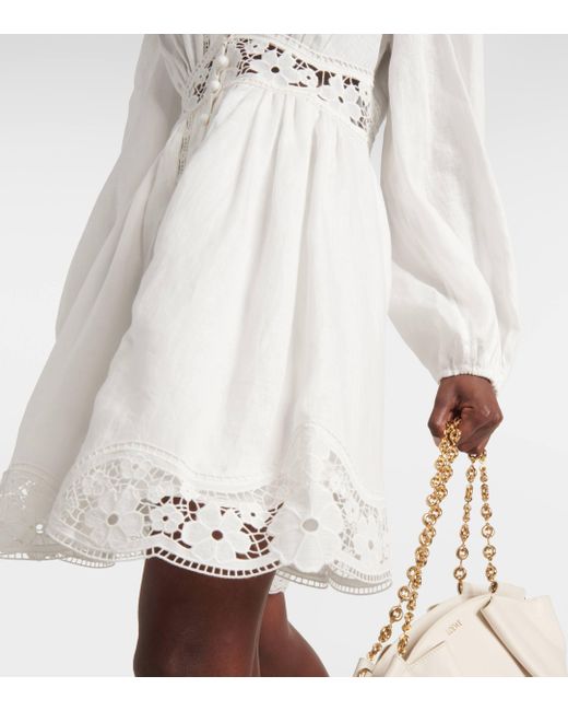 Linen and cheap lace dress