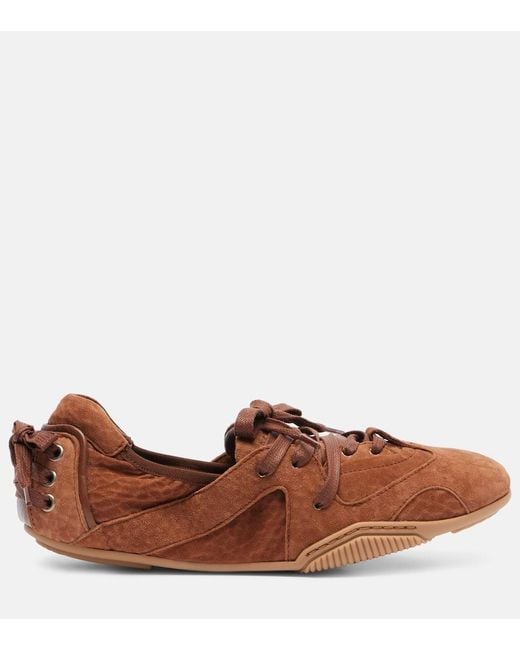 Acne Brown Suede Sneakers