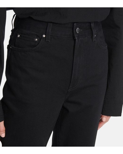 Totême Black High-Rise Slim Jeans