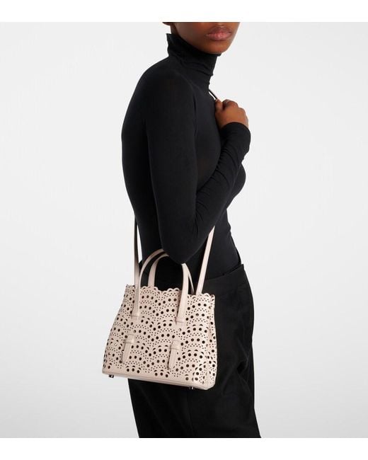Alaïa Natural Mina 20 Vienne Leather Tote Bag