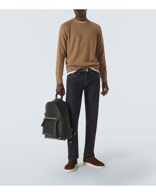 Mochila Buckley De Piel Tom Ford de hombre de color Black