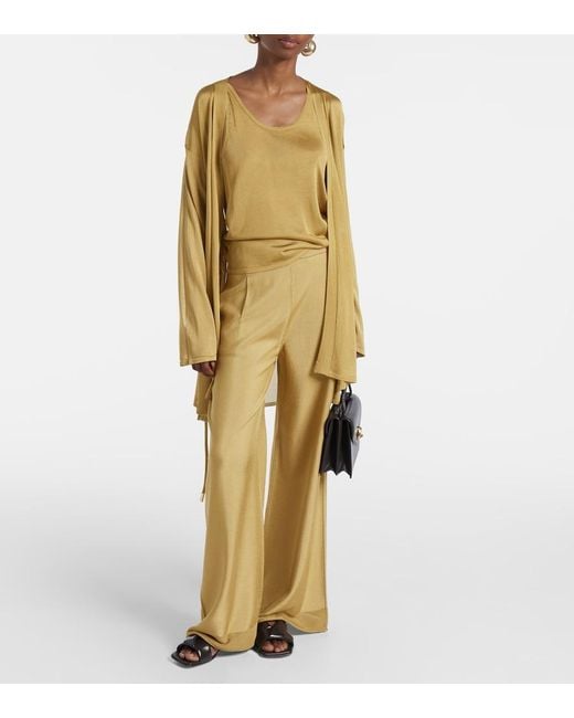 Max Mara Yellow Danza Wrap Cardigan