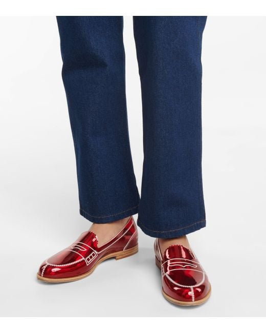 Louboutin red loafers Clearance