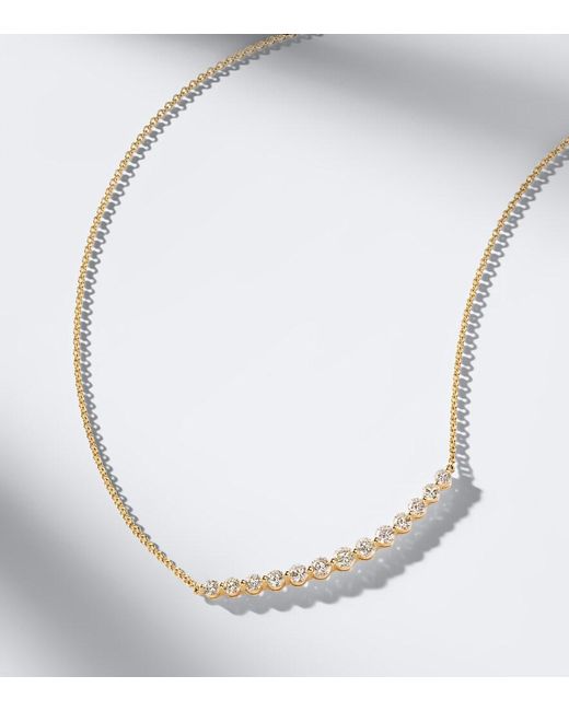 Anita Ko White Crescent 18Kt Necklace With Diamonds