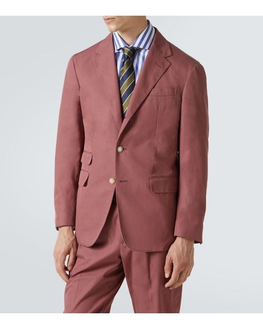 Dunhill Red Cavendish Cotton Blazer for men