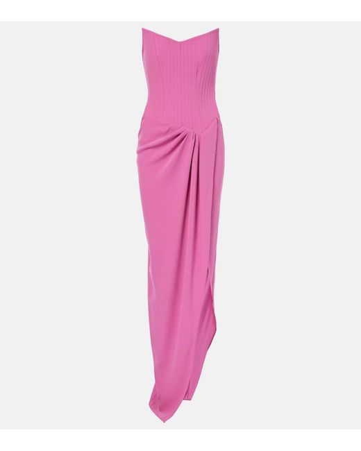 Alex Perry Pink Robe Aus Crepe