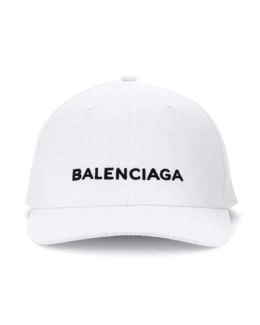 Balenciaga White Baseball Cap