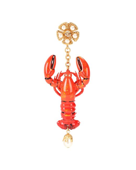 Dolce & Gabbana Red Lobster Earrings