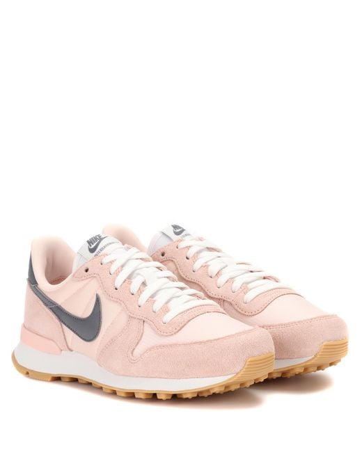 Nike Pink Internationalist Suede Sneakers