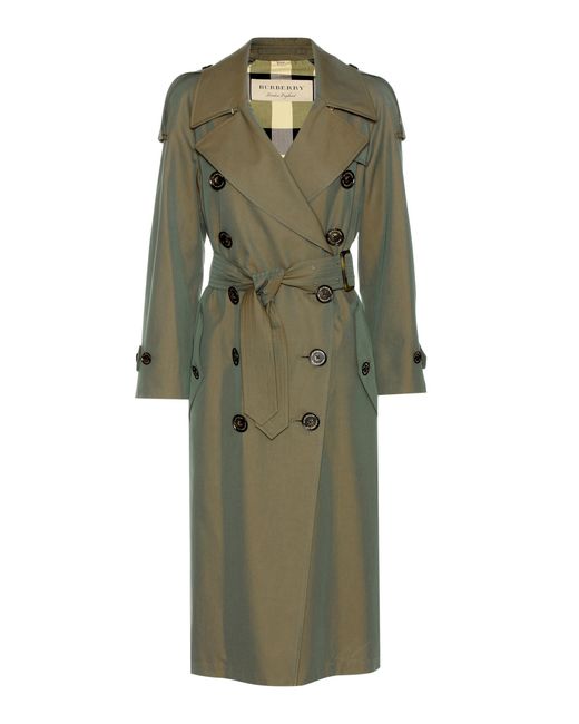 Burberry Green Foxriver Cotton Trench Coat