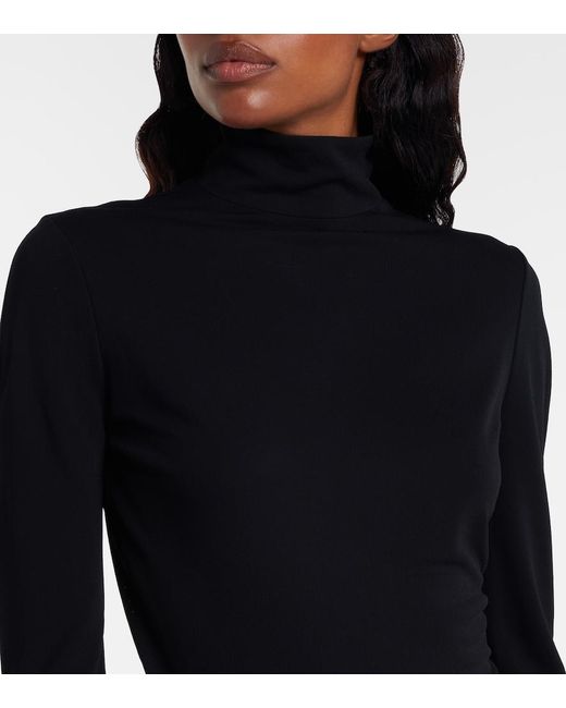 Alaïa Black Open-Back Jersey Bodysuit